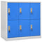 vidaXL Locker Cabinets 5 pcs Light Grey and Blue 90x45x92.5 cm Steel