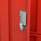 vidaXL Locker Cabinets 2 pcs Light Grey and Red 90x45x92.5 cm Steel