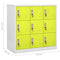 vidaXL Locker Cabinets 2 pcs Light Grey and Green 90x45x92.5 cm Steel