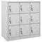 vidaXL Locker Cabinets 5 pcs Light Grey 90x45x92.5 cm Steel
