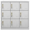 vidaXL Locker Cabinets 5 pcs Light Grey 90x45x92.5 cm Steel