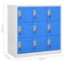 vidaXL Locker Cabinets 5 pcs Light Grey and Blue 90x45x92.5 cm Steel