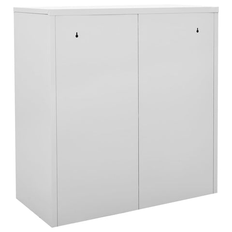 vidaXL Locker Cabinets 5 pcs Light Grey and Red 90x45x92.5 cm Steel