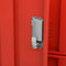 vidaXL Locker Cabinets 5 pcs Light Grey and Red 90x45x92.5 cm Steel