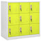vidaXL Locker Cabinets 5 pcs Light Grey and Green 90x45x92.5 cm Steel