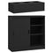 vidaXL Sliding Door Cabinet with Planter Box Anthracite Steel
