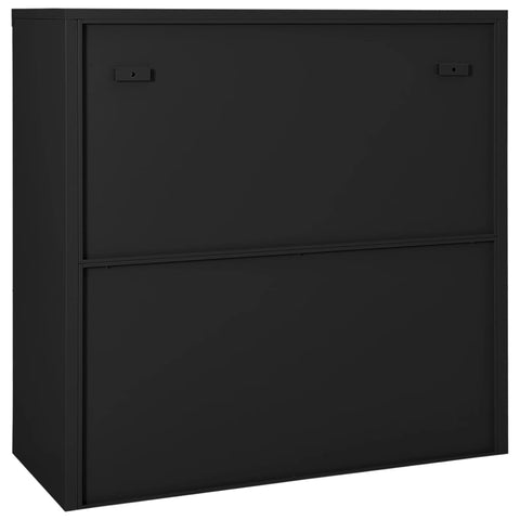 vidaXL Sliding Door Cabinet with Planter Box Anthracite Steel