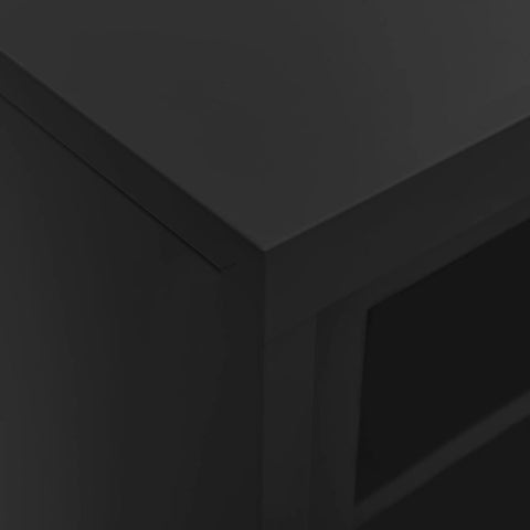 vidaXL Sliding Door Cabinet with Planter Box Anthracite Steel