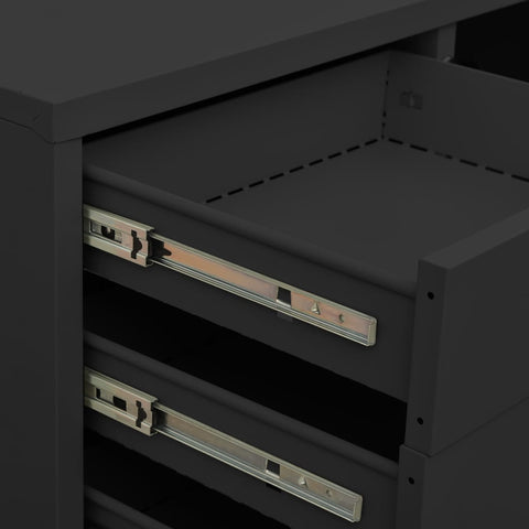 vidaXL Office Cabinet with Planter Box Anthracite 90x40x125 cm Steel