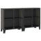 vidaXL Storage Cabinets 2 pcs Grey 72x36x82 cm Metal and MDF