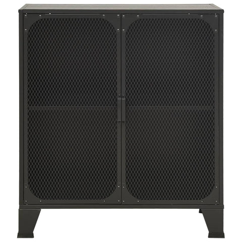vidaXL Storage Cabinets 2 pcs Grey 72x36x82 cm Metal and MDF