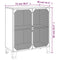 vidaXL Storage Cabinets 2 pcs Grey 72x36x82 cm Metal and MDF