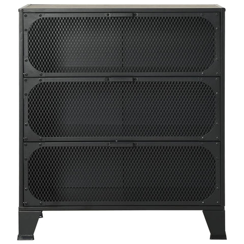 vidaXL Storage Cabinets 2 pcs Grey 72x36x82 cm Metal and MDF