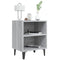 vidaXL Bed Cabinet with Metal Legs Grey Sonoma 40x30x50 cm