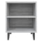 vidaXL Bed Cabinet with Metal Legs Grey Sonoma 40x30x50 cm