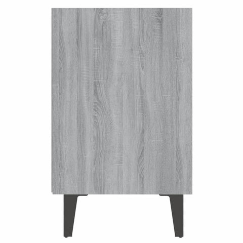 vidaXL Bed Cabinet with Metal Legs Grey Sonoma 40x30x50 cm