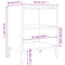 vidaXL Bed Cabinet with Metal Legs Grey Sonoma 40x30x50 cm