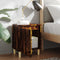 vidaXL Bed Cabinets with Solid Wood Legs 2 pcs Smoked Oak 40x30x50 cm