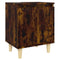 vidaXL Bed Cabinets with Solid Wood Legs 2 pcs Smoked Oak 40x30x50 cm