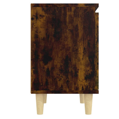vidaXL Bed Cabinets with Solid Wood Legs 2 pcs Smoked Oak 40x30x50 cm