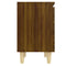 vidaXL Bed Cabinet with Solid Wood Legs Brown Oak 40x30x50 cm