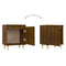 vidaXL Bed Cabinet with Solid Wood Legs Brown Oak 40x30x50 cm
