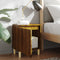 vidaXL Bed Cabinets with Solid Wood Legs 2 pcs Brown Oak 40x30x50 cm