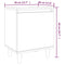 vidaXL Bed Cabinets with Solid Wood Legs 2 pcs Brown Oak 40x30x50 cm