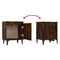 vidaXL Bed Cabinets with Metal Legs Smoked Oak 40x30x50 cm