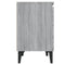 vidaXL Bed Cabinet with Metal Legs Grey Sonoma 40x30x50 cm