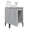 vidaXL Bed Cabinets with Metal Legs Grey Sonoma 40x30x50 cm