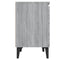 vidaXL Bed Cabinets with Metal Legs Grey Sonoma 40x30x50 cm
