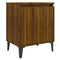 vidaXL Bed Cabinet with Metal Legs Brown Oak 40x30x50 cm