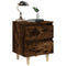 vidaXL Bed Cabinets with Solid Wood Legs 2 pcs Smoked Oak 40x35x50 cm
