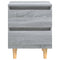 vidaXL Bed Cabinets with Solid Wood Legs 2 pcs Grey Sonoma 40x35x50 cm