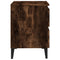 vidaXL Bed Cabinets with Metal Legs 2 pcs Smoked Oak 40x35x50 cm