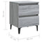 vidaXL Bed Cabinets with Metal Legs 2 pcs Grey Sonoma 40x35x50 cm