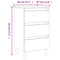 vidaXL Bed Cabinet with Solid Wood Legs Smoked Oak 40x35x69 cm