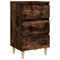 vidaXL Bed Cabinets with Solid Wood Legs 2 pcs Smoked Oak 40x35x69 cm