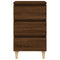vidaXL Bed Cabinet with Solid Wood Legs Brown Oak 40x35x69 cm