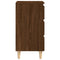 vidaXL Bed Cabinet with Solid Wood Legs Brown Oak 40x35x69 cm