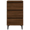 vidaXL Bed Cabinet with Metal Legs Brown Oak 40x35x69 cm