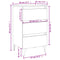 vidaXL Bed Cabinet with Metal Legs Brown Oak 40x35x69 cm