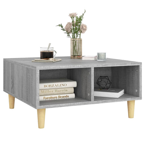 vidaXL Coffee Table Grey Sonoma 60x60x30 cm Engineered Wood