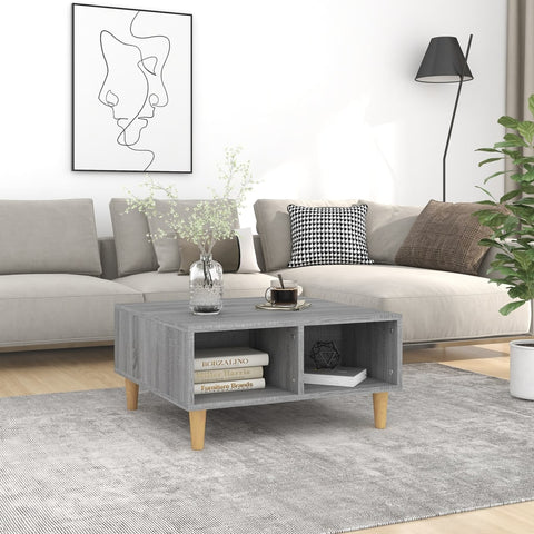 vidaXL Coffee Table Grey Sonoma 60x60x30 cm Engineered Wood