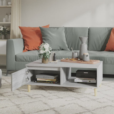 vidaXL Coffee Table Grey Sonoma 90x60x35 cm Engineered Wood