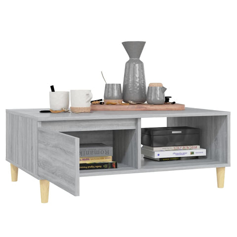 vidaXL Coffee Table Grey Sonoma 90x60x35 cm Engineered Wood