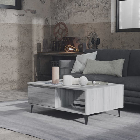 vidaXL Coffee Table Grey Sonoma 90x60x35 cm Engineered Wood
