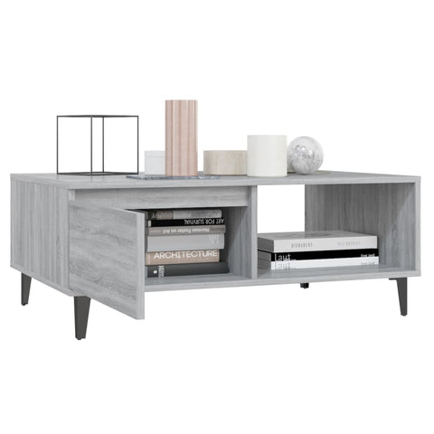 vidaXL Coffee Table Grey Sonoma 90x60x35 cm Engineered Wood