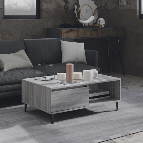 vidaXL Coffee Table Grey Sonoma 90x60x35 cm Engineered Wood